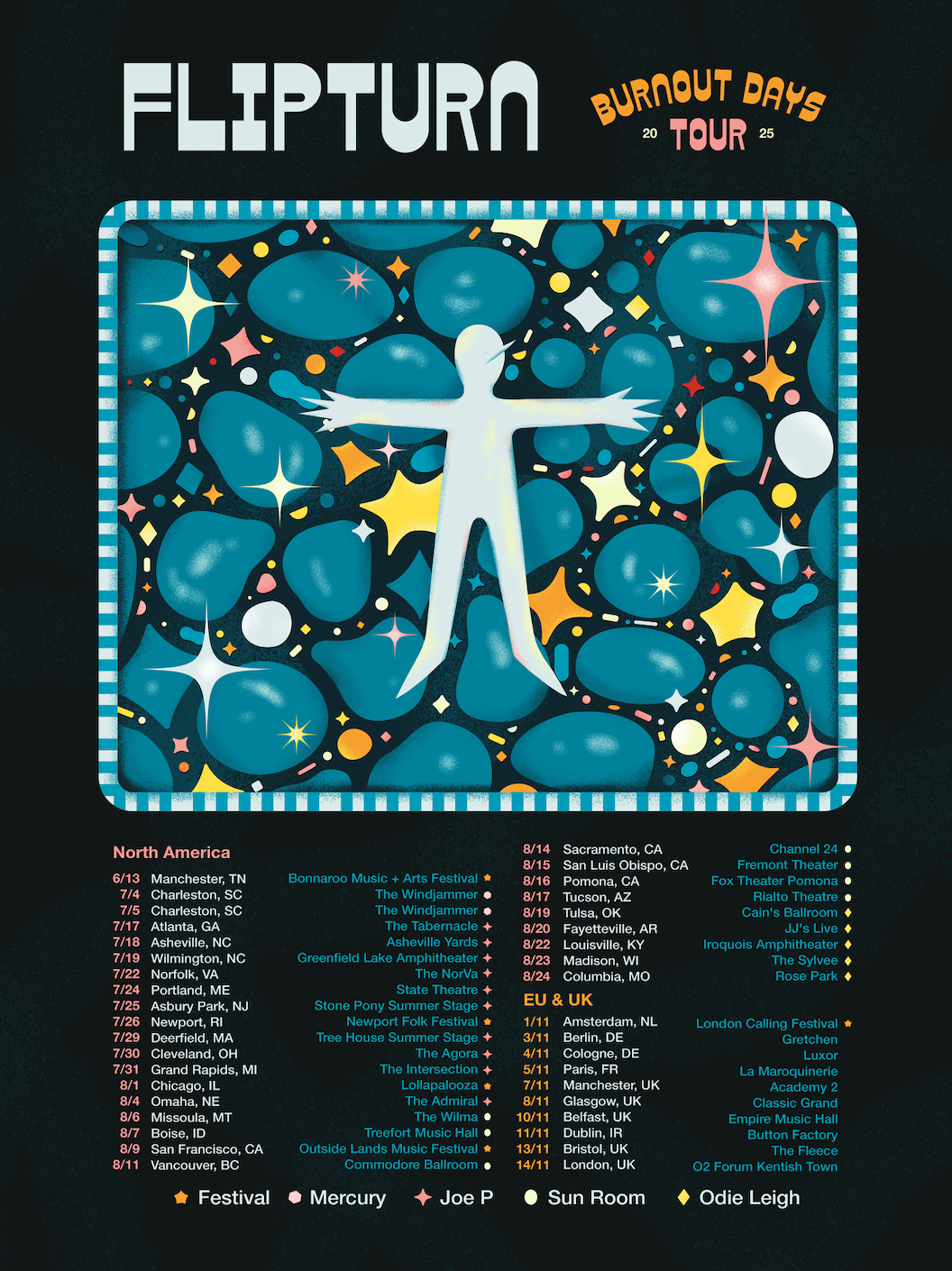The Burnout Days Summer Tour Poster (Signed/Unsigned)